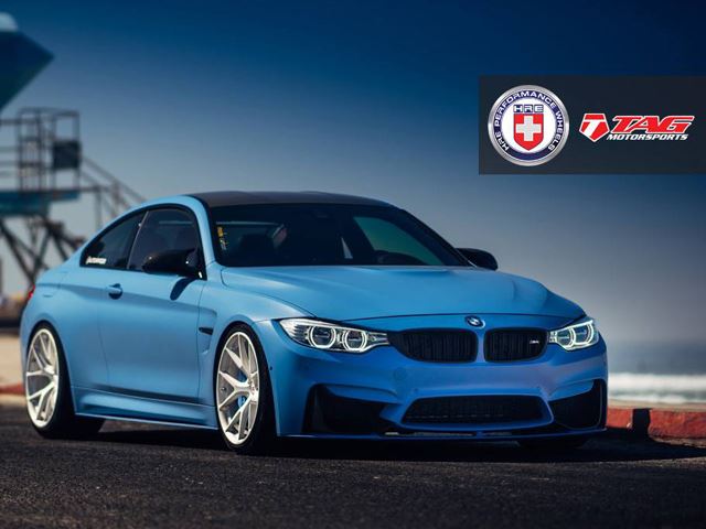 BMW M4 потрясающего цвета на великолепных дисках